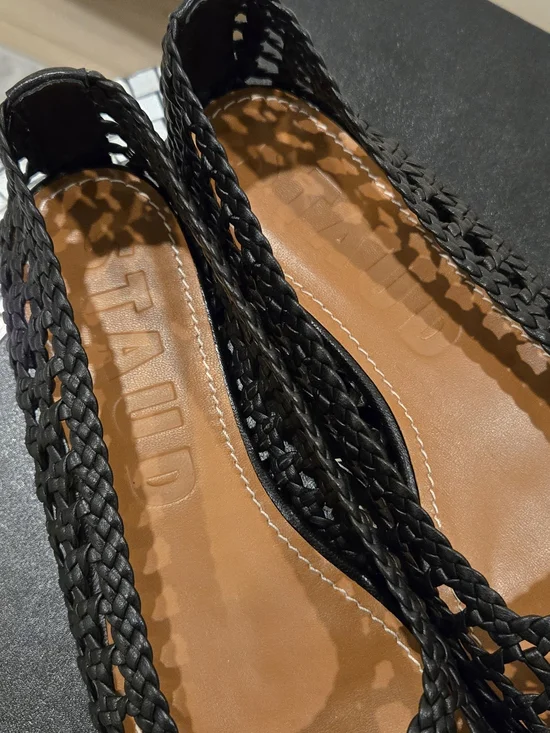 Brand New Staud Nell Crochet Ballerina Hand Woven Black Shoes. Size 7.5 - Picture 3 of 4